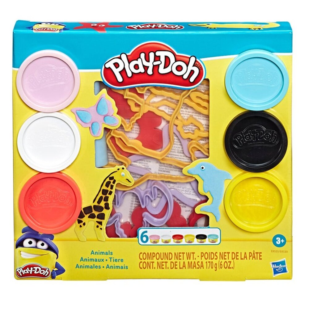 Play-Doh Fundamentals Animal Cutters Play Set w/ 6 non-toxic Play-Doh NIB
